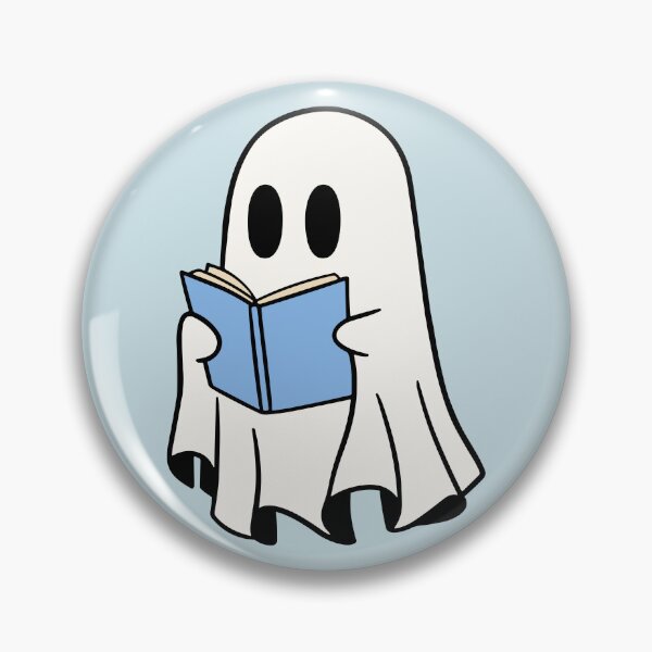 Item preview, ghost reading a blue book designed and sold by Neadoodles.