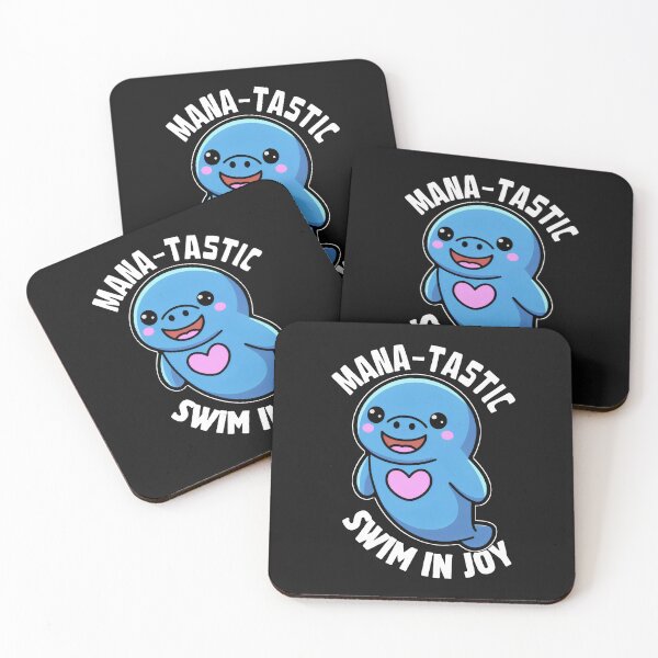 Item preview, Joyful Manatee with a Pink Heart Against a Midnight Sky designed and sold by SplashTastic.