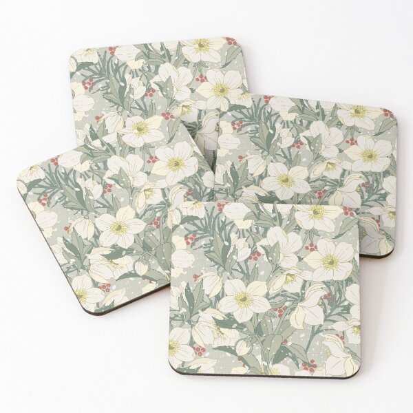 Item preview, Christmas Hellebore (retro) designed and sold by BessoChicca.
