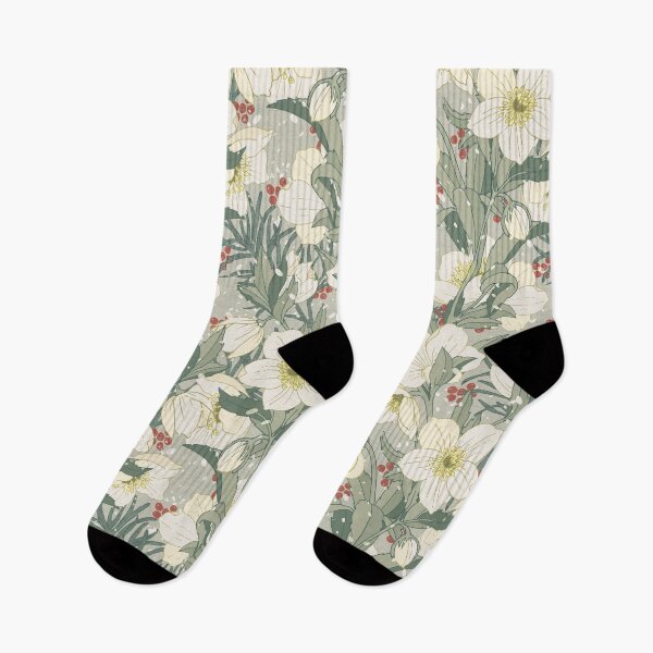 Item preview, Christmas Hellebore (retro) designed and sold by BessoChicca.