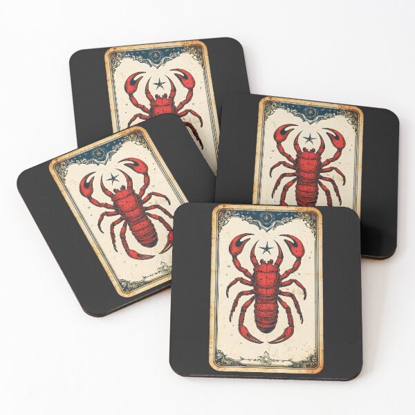 Item preview, Vintage Zodiac Red Scorpion Tarot Card Print - Aged Mystical Design in time for Scorpio Season designed and sold by MerchMaid1981.