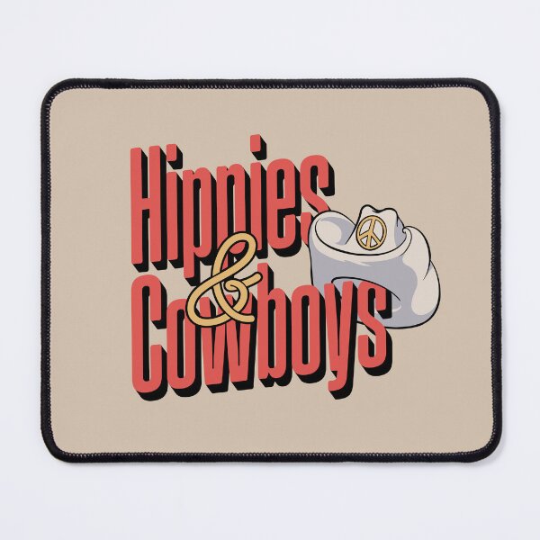 Item preview, Hippies and Cowboys | Cowboy Hat with Hippie Symbol | Raising Hell with the Hippies and the Cowboys | Beige, Tan designed and sold by Any Color Designs.
