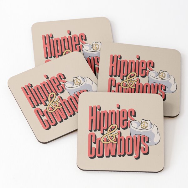 Item preview, Hippies and Cowboys | Cowboy Hat with Hippie Symbol | Raising Hell with the Hippies and the Cowboys | Beige, Tan designed and sold by Any Color Designs.
