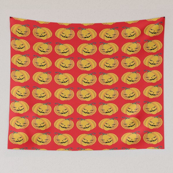 Item preview, Halloween Pumpkin pattern-red designed and sold by StudioViArt.