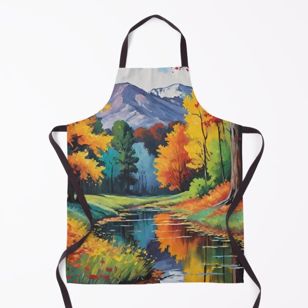 Item preview, landscape, autumn, mountains, river designed and sold by DonnaBlankaArt.