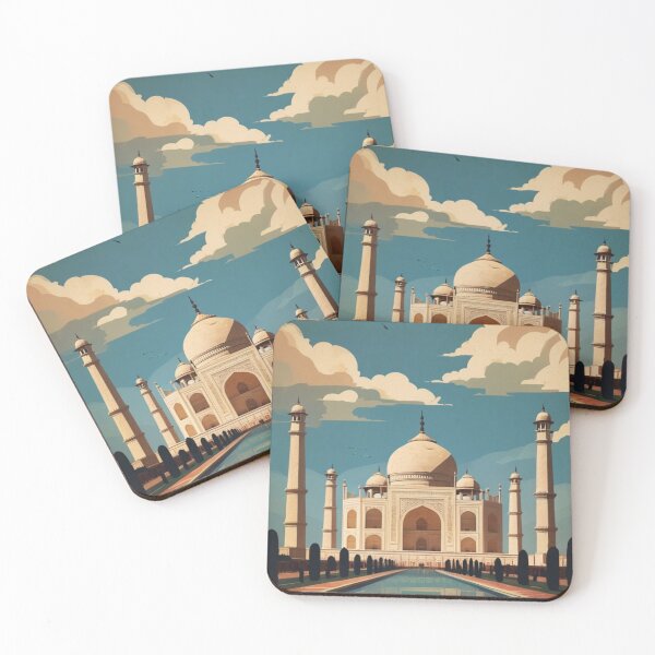 Item preview, 003 Vintage Taj Mahal, India Poster Design designed and sold by Alexis Art Collection.
