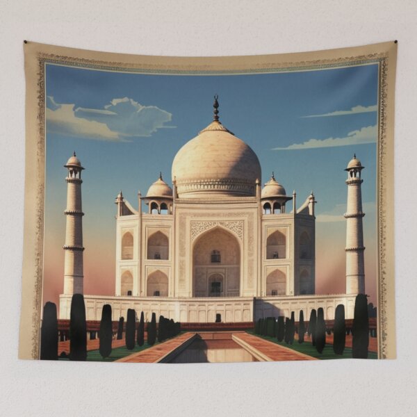 Item preview, 004 Vintage Taj Mahal, India Poster Design designed and sold by Alexis Art Collection.