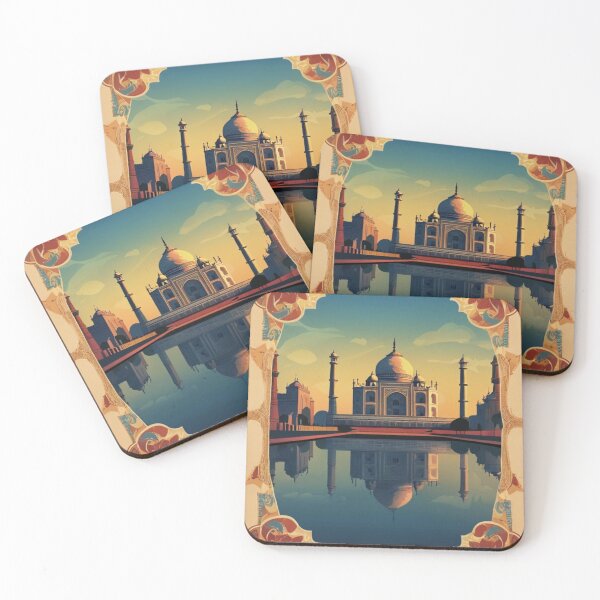 Item preview, 005 Vintage Taj Mahal, India Poster Design designed and sold by Alexis Art Collection.