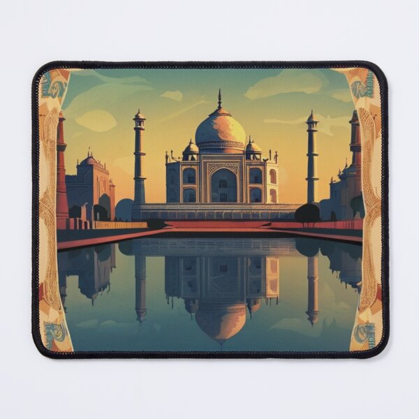 Item preview, 005 Vintage Taj Mahal, India Poster Design designed and sold by Alexis Art Collection.