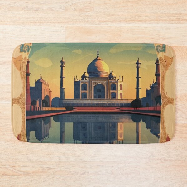 Item preview, 005 Vintage Taj Mahal, India Poster Design designed and sold by Alexis Art Collection.