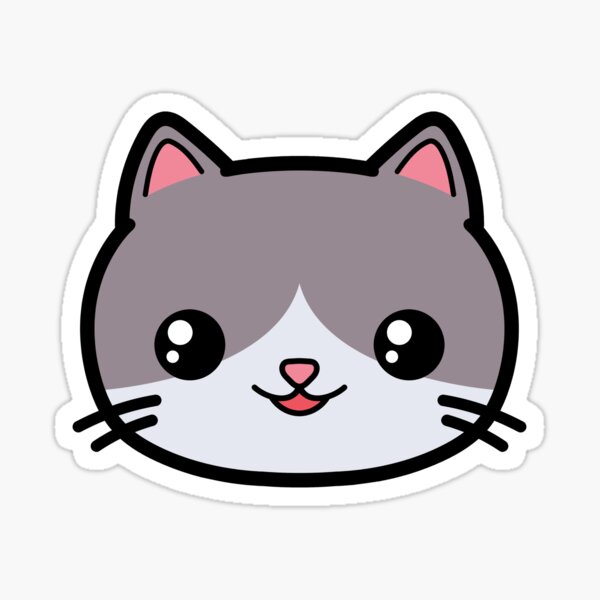 Sticker Kawaii Chat Mignon Par Awesomekawaii Redbubble