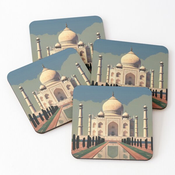 Item preview, 006 Vintage Taj Mahal, India Poster Design designed and sold by Alexis Art Collection.