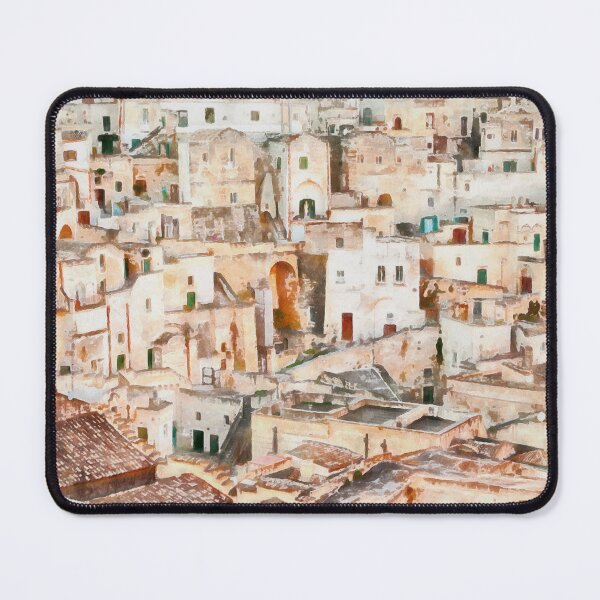 Item preview, Matera, Basilicata, Italy, landscape at dawn, watercolor painting designed and sold by Ermes.S.