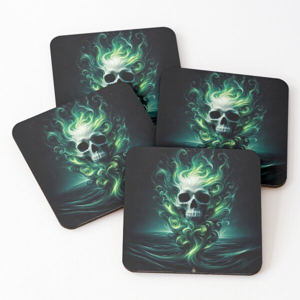 Item preview, skull  green designed and sold by sevenmountains.