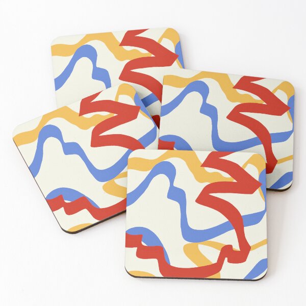 Item preview, Minimalistic Abstract Modern Colorful Ribbons Lines  designed and sold by Karakhan.