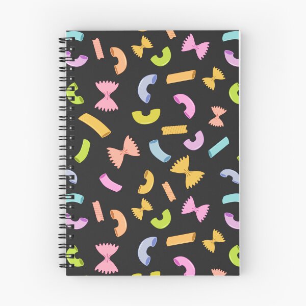 Item preview, Cool fun pasta macaroni colorful pattern on black designed and sold by PLdesign.