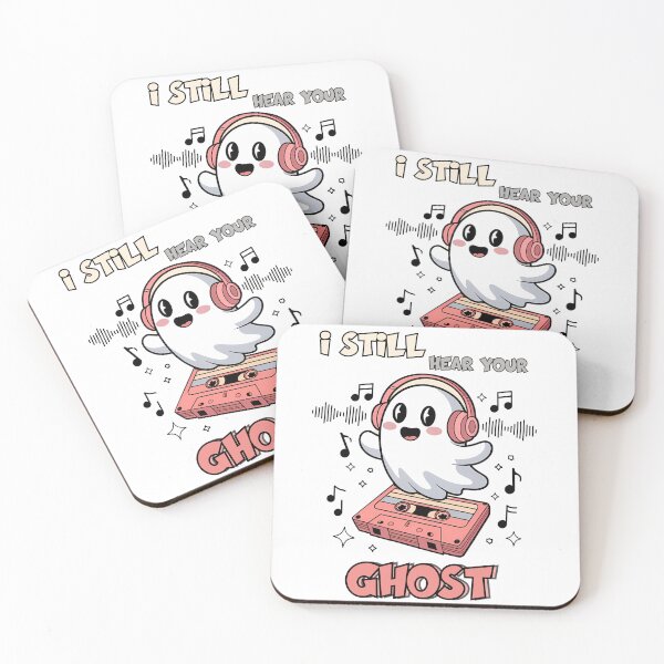 Item preview, Cute Retro Ghost Cassette  I Still Hear Your Ghost Design designed and sold by ArtFeverShop.