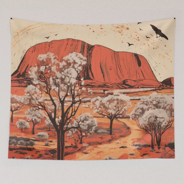 Item preview, Stunning View of Ayers Rock - Printable Wall Art of Iconic Australian Landmark designed and sold by petraroest.