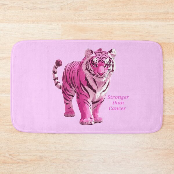 Item preview, Stronger than Cancer, pink tiger, t-shirt, breast Cancer awareness  designed and sold by KatyChristoff.