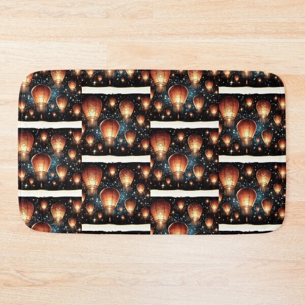 Item preview, Glowing Chinese Lanterns in Starry Night Sky designed and sold by Harsharaj-Sarma.