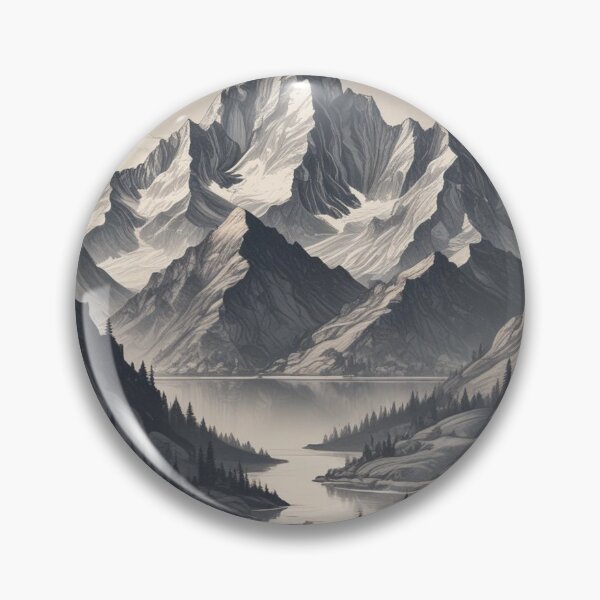 Item preview, Beautiful mountains, quiet lake and trees designed and sold by shefo99.