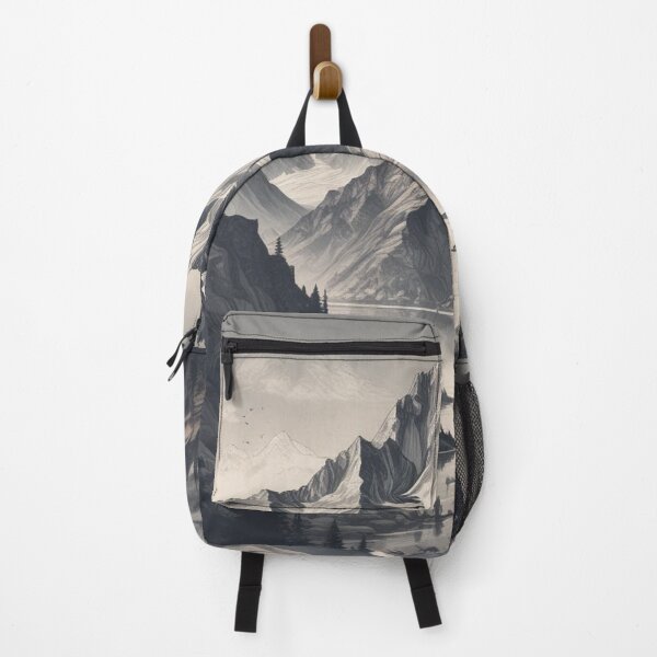 Item preview, Beautiful mountains, quiet lake and trees designed and sold by shefo99.