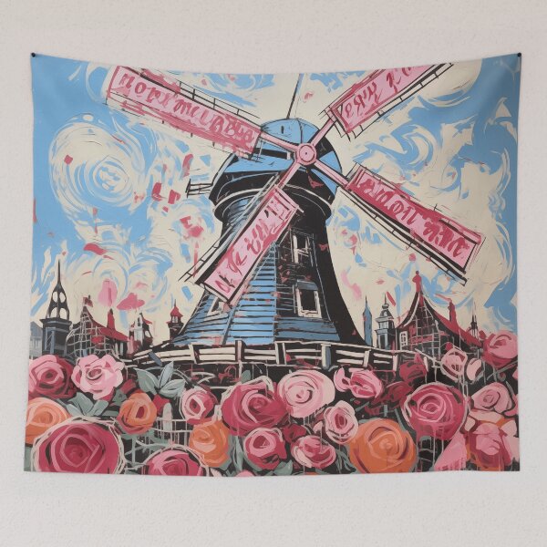 Item preview, Dutch Windmill Printable Wall Art – Iconic Netherlands Landscape, Digital Download, Dutch Heritage, Rustic Travel Decor, Windmill Art Print designed and sold by petraroest.