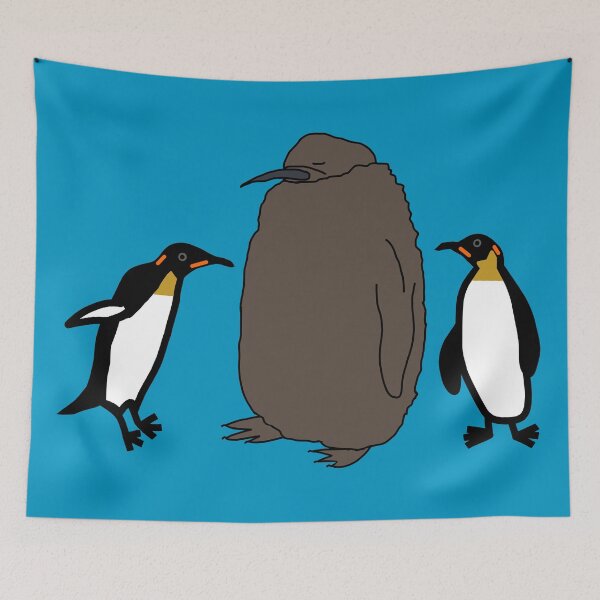 Item preview, Two Penguins Babysitting Pesto the Penguin designed and sold by ellenhenry.