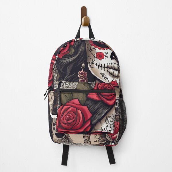 Item preview, Elegant Day of the Dead Woman with Roses designed and sold by WILD-WILD-CAT.