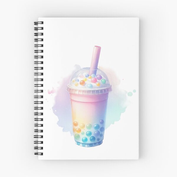 Item preview, Colorful Watercolor Boba Bubble Tea designed and sold by GVibezPadel.