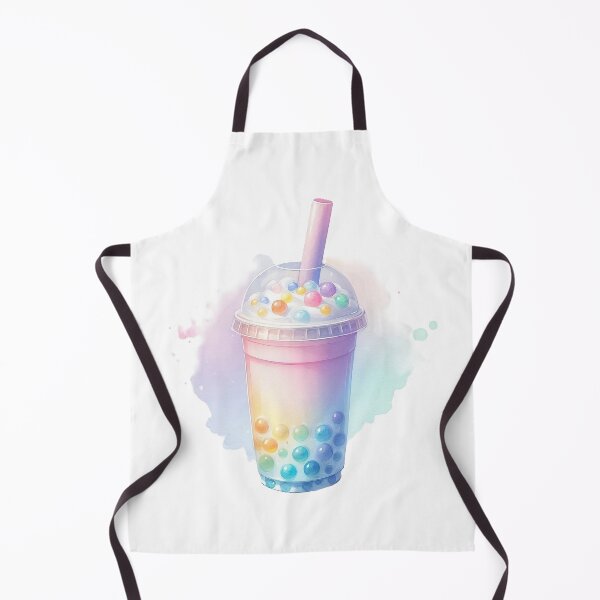 Item preview, Colorful Watercolor Boba Bubble Tea designed and sold by GVibezPadel.