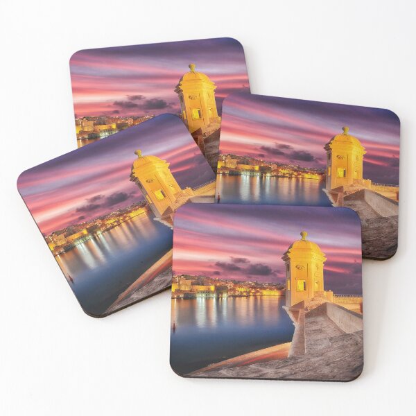 Item preview, Gardjola overlooking Valletta at sunset - Cityscape photo designed and sold by TheArtistOf2022.