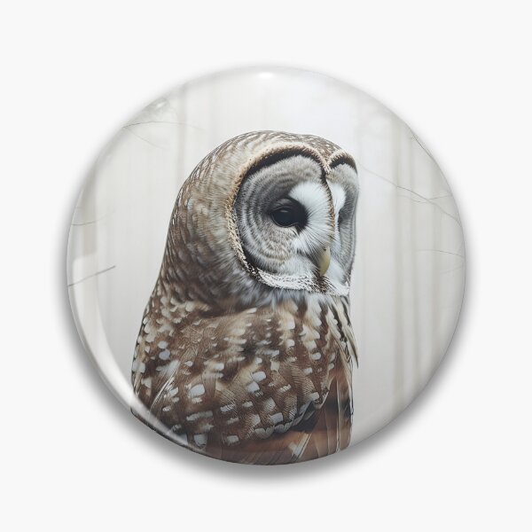Item preview, Barred owl in enchanted forest designed and sold by snowyowls.
