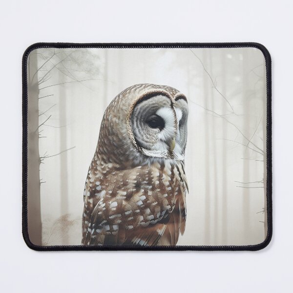 Item preview, Barred owl in enchanted forest designed and sold by snowyowls.