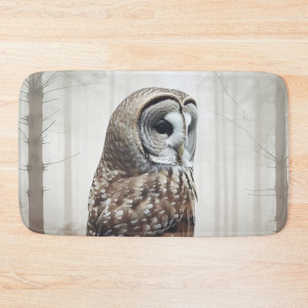 Item preview, Barred owl in enchanted forest designed and sold by snowyowls.