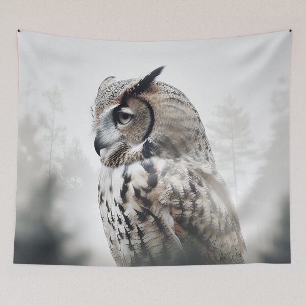 Item preview, Great horned owl profile designed and sold by snowyowls.
