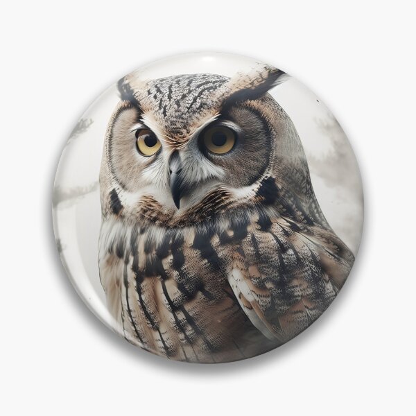 Item preview, Great horned owl in enchanted forest designed and sold by snowyowls.