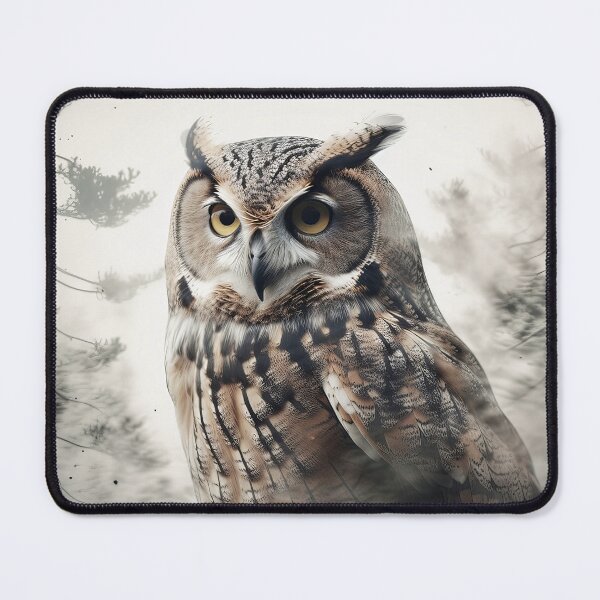 Item preview, Great horned owl in enchanted forest designed and sold by snowyowls.