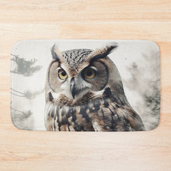 Item preview, Great horned owl in enchanted forest designed and sold by snowyowls.