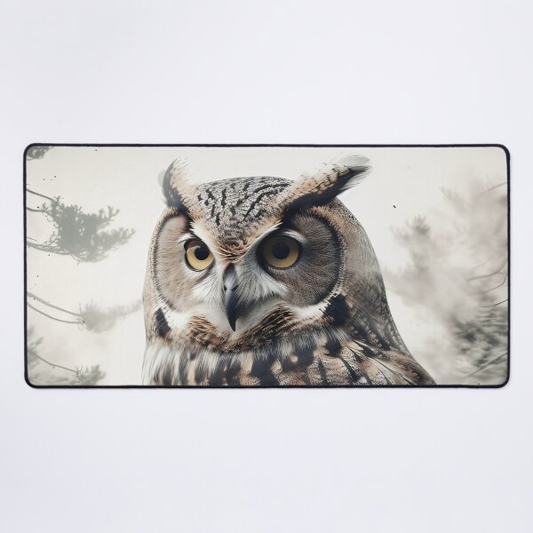 Item preview, Great horned owl in enchanted forest designed and sold by snowyowls.