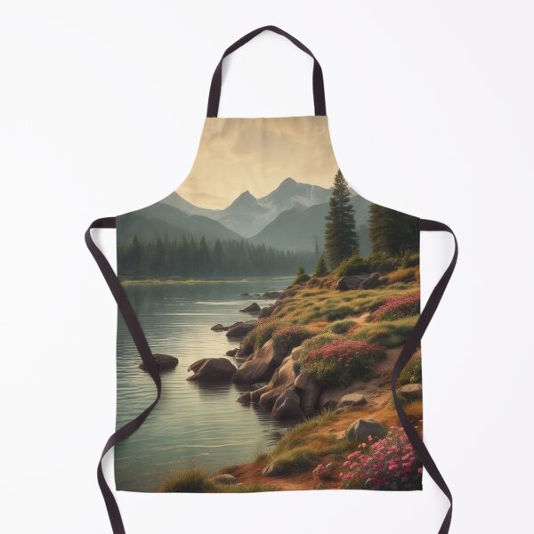 Item preview, lake, flowering field, trees and mountains designed and sold by shefo99.