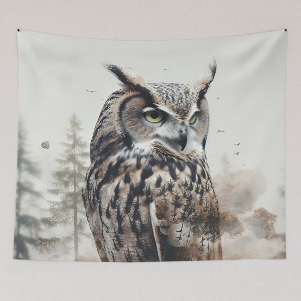 Item preview, great horned owl  designed and sold by snowyowls.