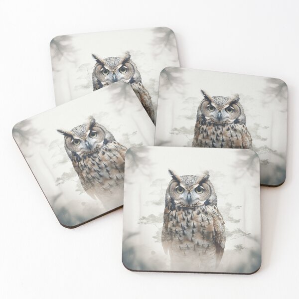 Item preview, Spooky owl forest designed and sold by snowyowls.