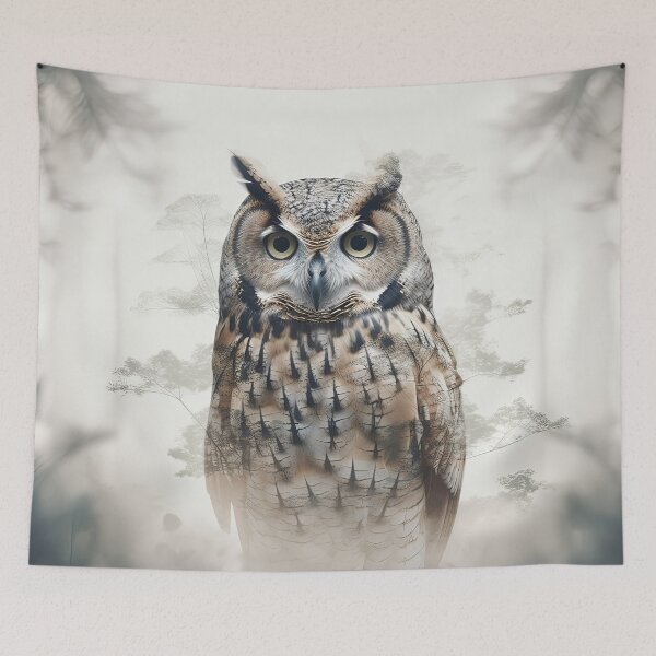 Item preview, Spooky owl forest designed and sold by snowyowls.