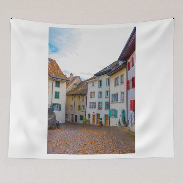 Item preview, Beautiful City Street and a Square in Old Town in a Sunny Day in Autumn in Olten designed and sold by Mats Silvan.