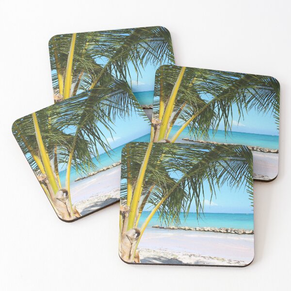 Item preview, Minimalistic Palm Tree on a Peaceful Tropical Shore designed and sold by NatureUnleashed.