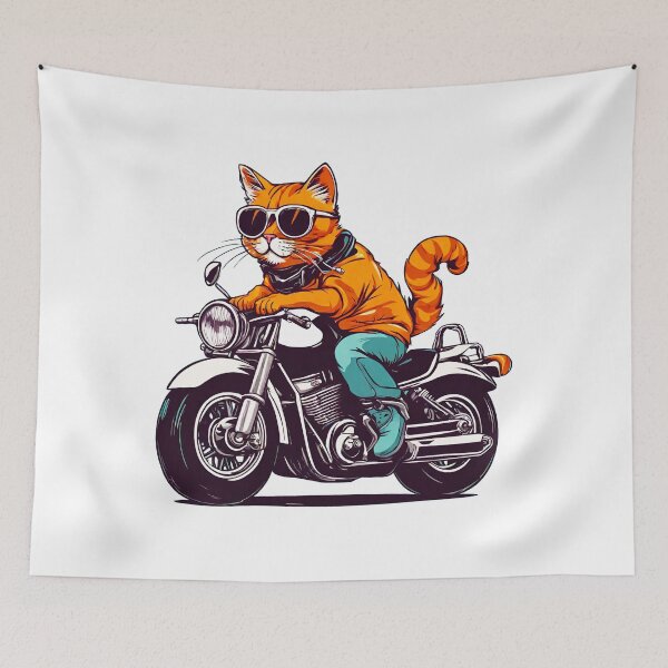 Item preview, Hip Kitty on Motorcycle Ride 3 designed and sold by Tom-Johnson.