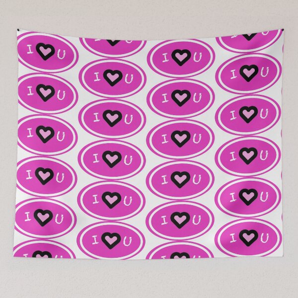 Item preview, i love you print novelty" pink pink pink designed and sold by PSST-Design.
