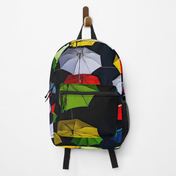 Item preview, Many Illuminated Colorful Umbrellas Hanging Against Sky at Night designed and sold by Mats Silvan.