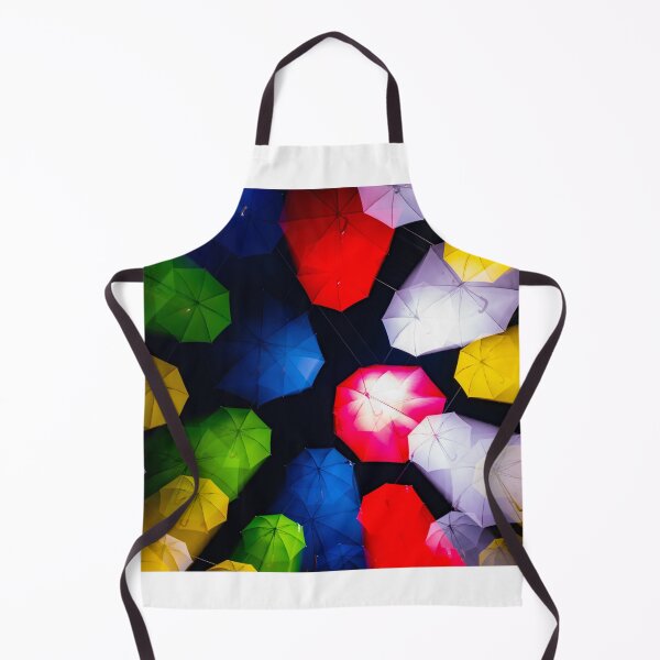 Item preview, Many Illuminated Colorful Umbrellas in Motion Hanging Against Sky at Night designed and sold by Mats Silvan.